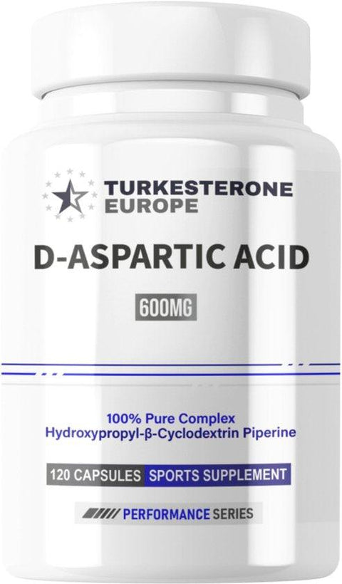 D-AA (D-Aspartic Acid) met HydroPerine™ - 120 Capsules - Turkesterone Europe