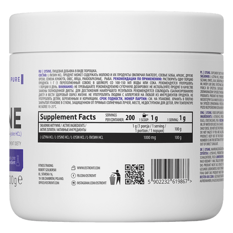 L-lysine Powder 200g OstroVit