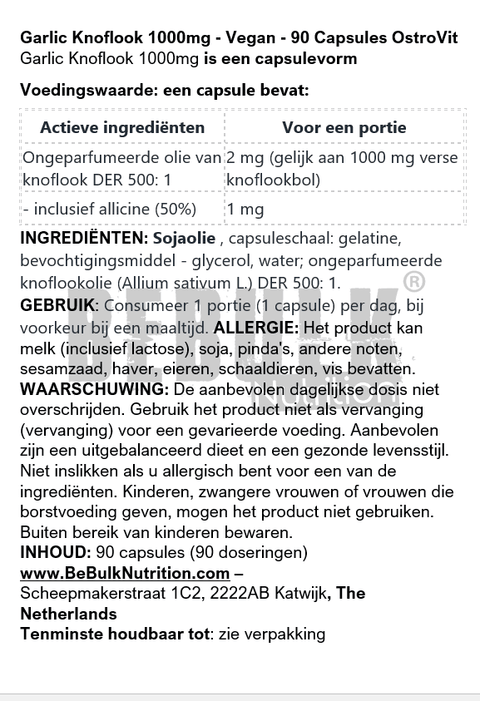 OstroVit Knoflook 90 Capsules