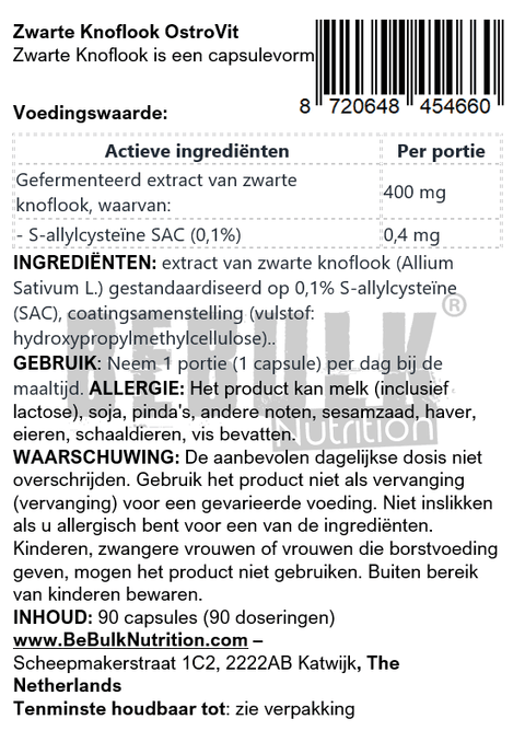 OstroVit Zwarte Knoflook VEGE 90 capsules