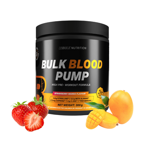 Bulk Blood Pump - Hoher Pre-Workout-Gehalt - 300 g - BeBulk Nutrition