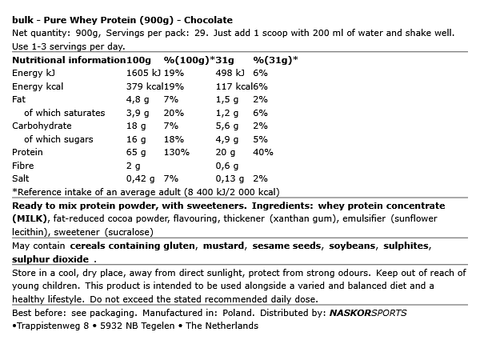 Pure Whey Protein - Bulk