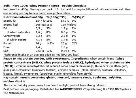 Hero 100% Whey Protein - Großpackung
