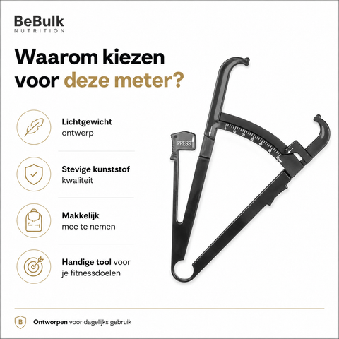 Fat Caliper - Vetmeter - Vetpercentage Meter - BeBulk Nutrition