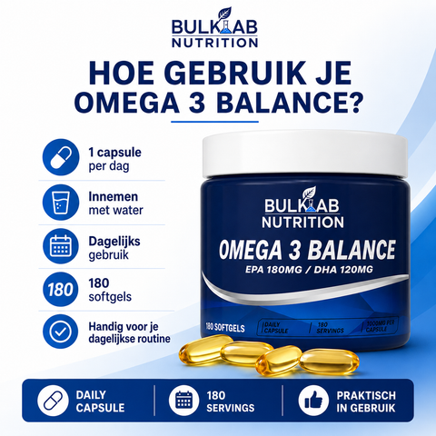Omega 3 Balance EPA 180mg / DHA 120mg – BulkLab Nutrition