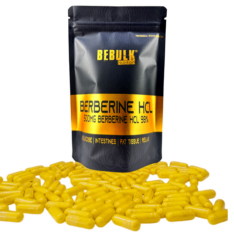 Berberine HCL 98%  500mg - Vegan - BeBulk Nutrition