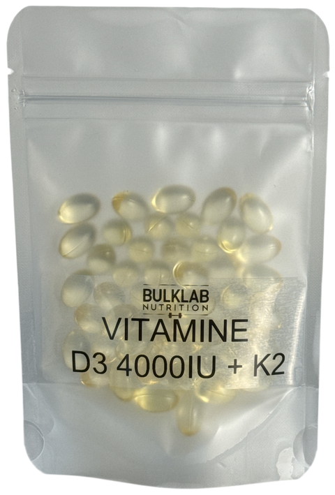 Vitamin D3 4000 IE + K2 100 mcg MK7 – Softgels – BulkLab Nutrition 
