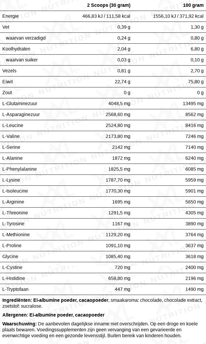 Egg Protein - 1000 g - XXL Nutrition