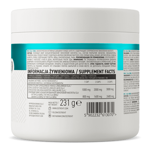 CLA 1000mg - 180 Softgels - OstroVit