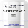 D-AA (D-Aspartic Acid) met HydroPerine™ - 120 Capsules - Turkesterone Europe