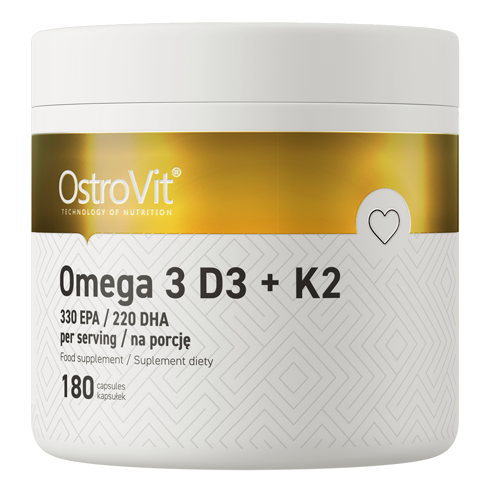OstroVit Omega 3 D3+K2 180 softgels