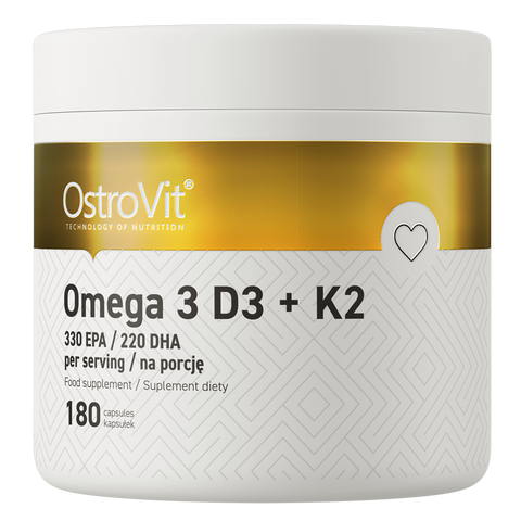 OstroVit Omega 3 D3+K2 180 softgels