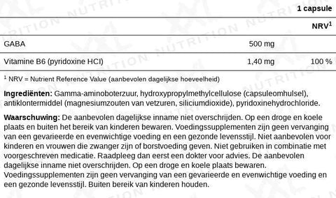 GABA - Vegan - 120 Capsules - XXL Nutrition