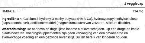 HMB 734mg - 120 Capsules - XXL Nutrition