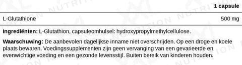 L-Glutathione - 500 mg - 30 capsules - XXL Nutrition
