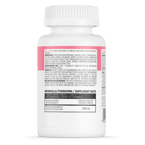 MSM 1000mg - 90 Tablets - OstroVit