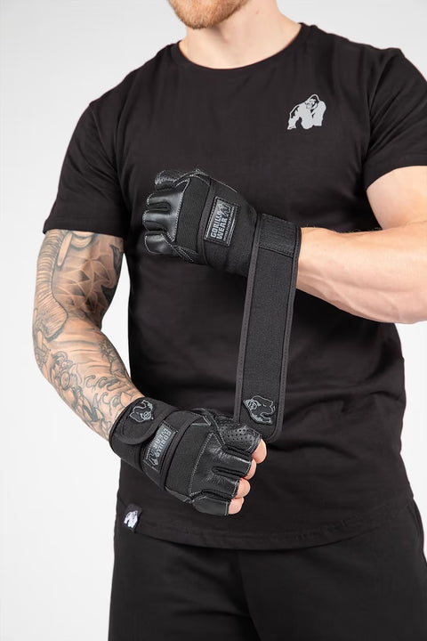 Dallas Wrist Wrap Gloves - Black - Gorilla Wear