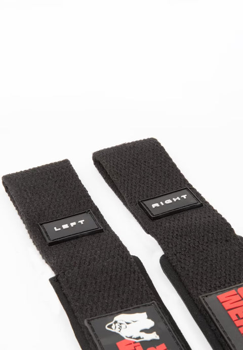 Padded Silicone Lifting Straps - Black - Gorilla Wear