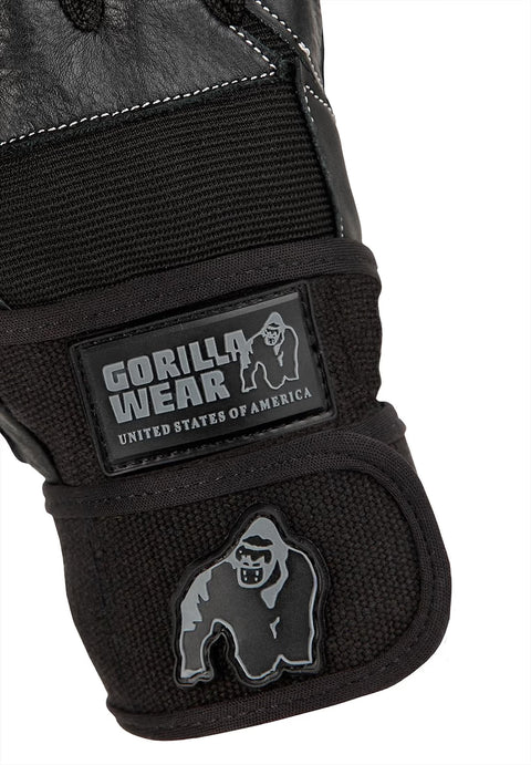 Dallas Wrist Wrap Gloves - Black - Gorilla Wear