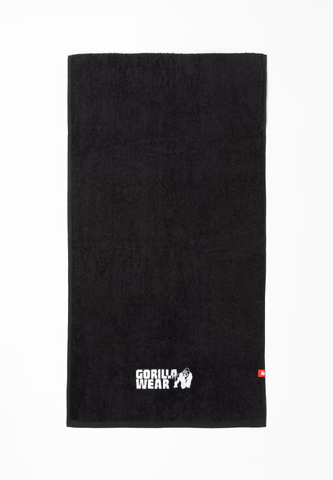 Zip Pocket Gym Towel - Black - Gorilla Wear