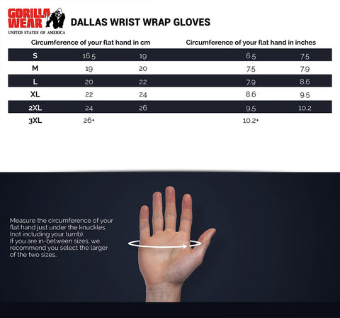 Dallas Wrist Wrap Gloves - Black - Gorilla Wear