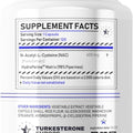 NAC (100% N-Acetyl-L-Cysteine) met HydroPerine™ - 120 Capsules (600mg) - Turkesterone
