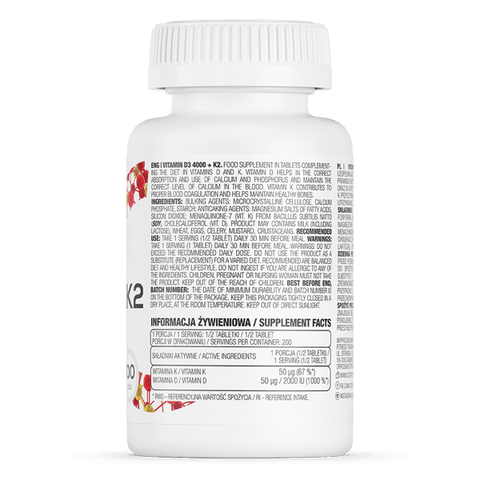 OstroVit Vitamine D3 4000 + K2 100 tabletten