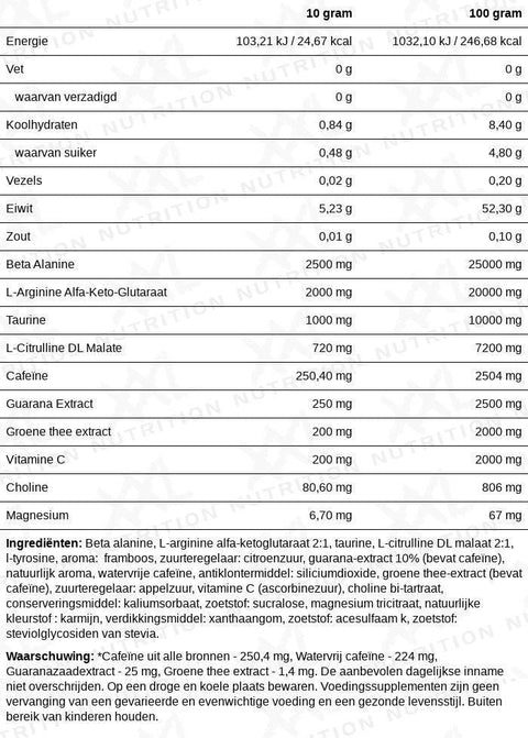 Venom Pre-Workout - 300g - XXL Nutrition