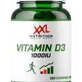 Vitamin D3 1000 IU - 250 Chewable Tablets - XXL Nutrition