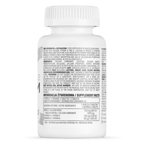 Vitamin D3 + K2 + Calcium 90 Tablets OstroVit