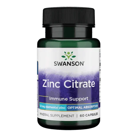 ZIinc Citrate 50mg - 60 Capsules - Swanson
