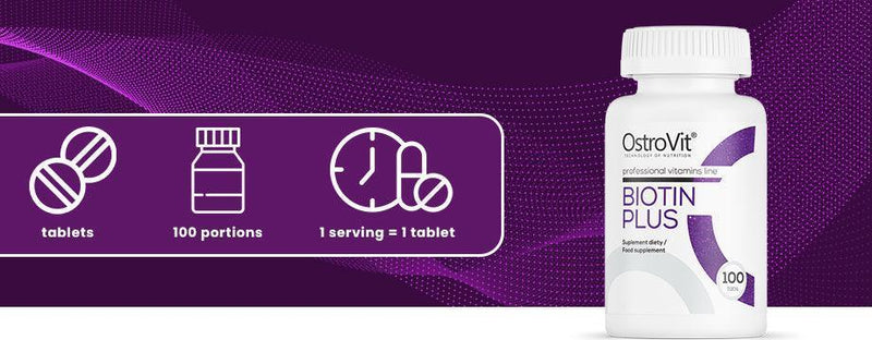 12 x Biotin Plus - 100 Tablets - OstroVit