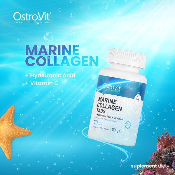 12 x Marine Collageen + Hyaluronzuur + Vitamine C 90 Tablets OstroVit
