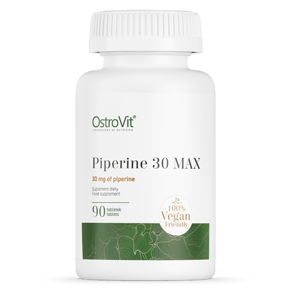 12 x Piperine 30mg MAX 90 Tablets - VEGAN - OstroVit