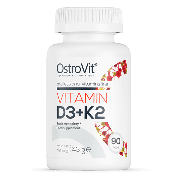 12 x Vitamin D3 2000 IU + K2 100 µg - 90 Tablets - OstroVit