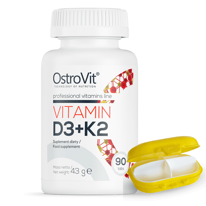 12 x Vitamin D3 2000 IU + K2 100 µg - 90 Tablets - OstroVit