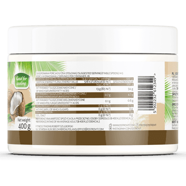 24 x Coconut Oil Extra Virgin 400g OstroVit