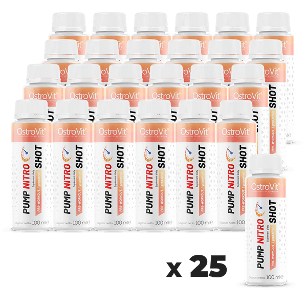 25 x Pump Nitro Shot - 350mg Caffeine - 100ml OstroVit