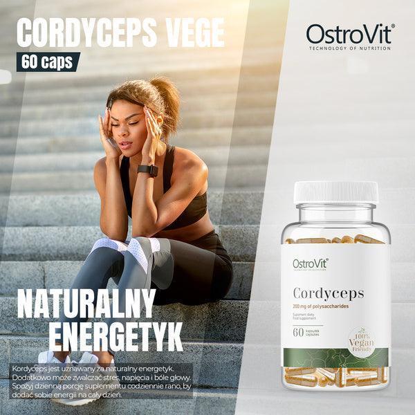 36 x Cordyceps 500mg - Vegan - 60 Capsules - OstroVit