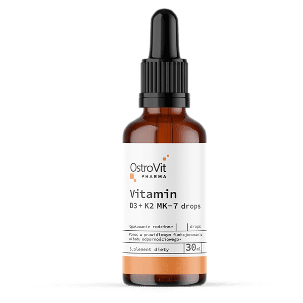 36x Vitamin D3 2000 IU + K2 100ug - Druppels - Pharma - 30ml OstroVit