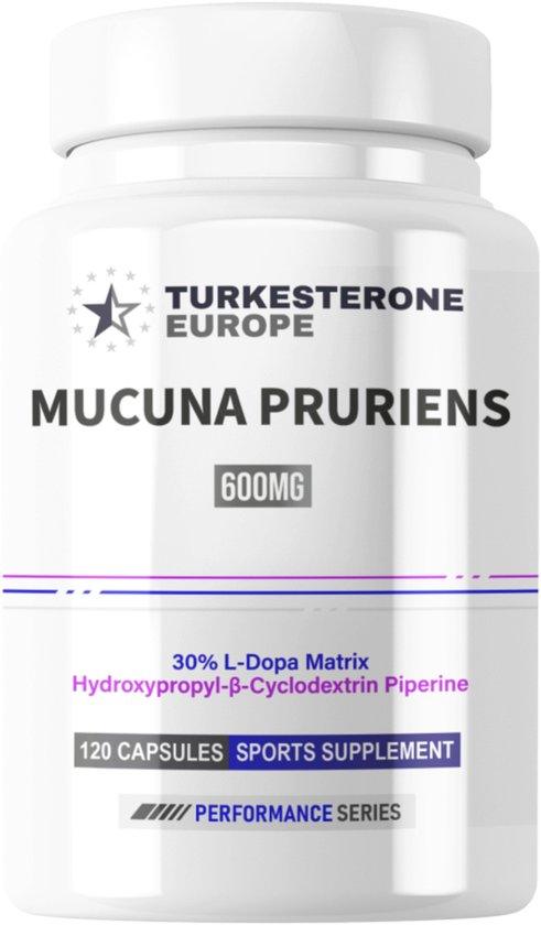Mucuna Pruriens 30% L-Dopa met HydroPerine™ - 120 Capsules (600mg)- Turkesterone Europe