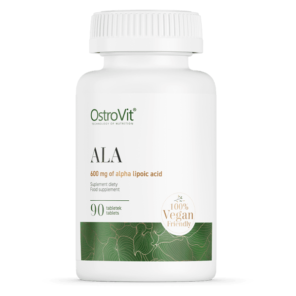 ALA Alfa-liponzuur 600mg - Vegan - 90 Tablets - OstroVit