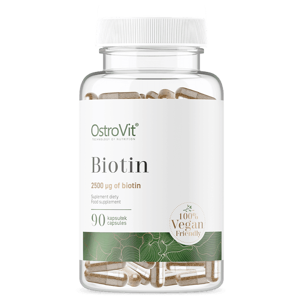 Biotin 2500mcg - Vegan - 90 Capsules OstroVit
