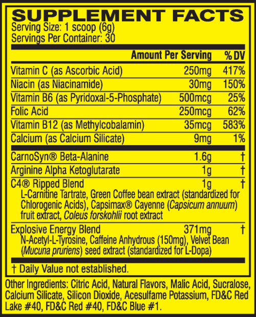 C4 Ripped 180g - Cellucor