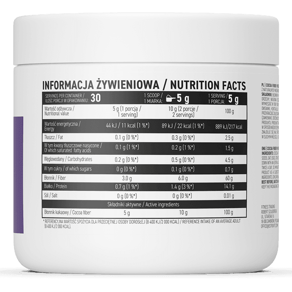 Cocoa Fiber 5g - Vegan - 150g OstroVit