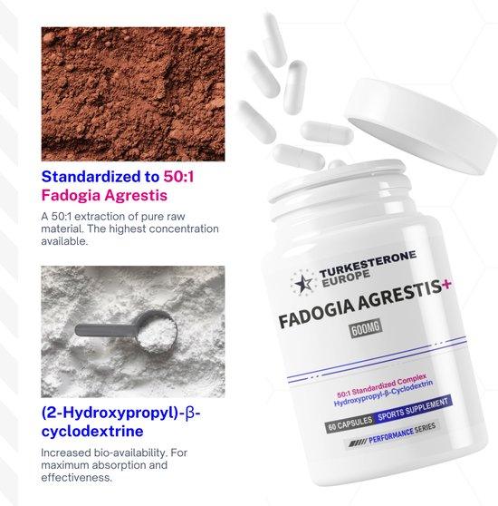 Fadogia Agrestis+™ 50:1 Complex met Hydroxypropyl-β-Cyclodextrine - 60 Capsules (600mg)- Turkesterone Europe