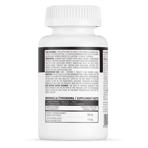 Guarana 500mg - 90 Tablets - OstroVit