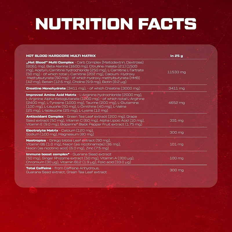 Hot Blood Hardcore - 375g - Scitec Nutrition