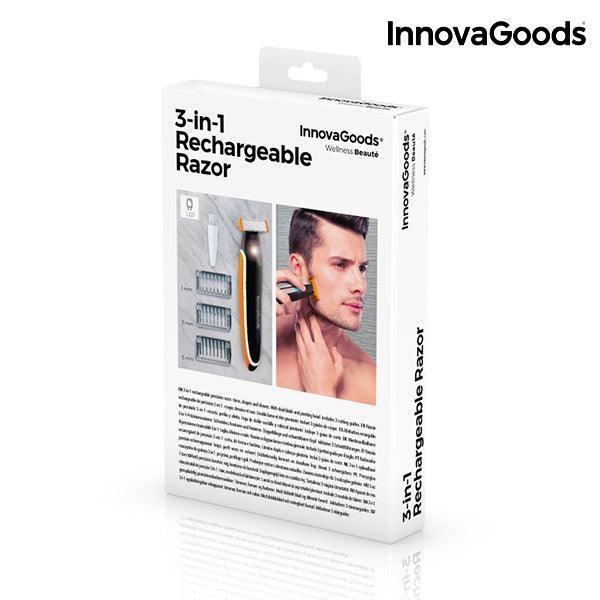 InnovaGoods 3-in-1 Precisie Oplaadbaar Elektrisch Scheerapparaat