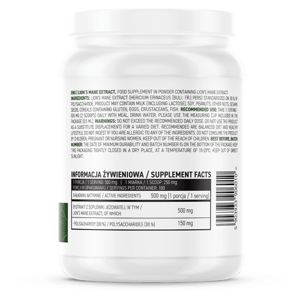 Lion's Mane Extract - Vegan - 50g - OstroVit